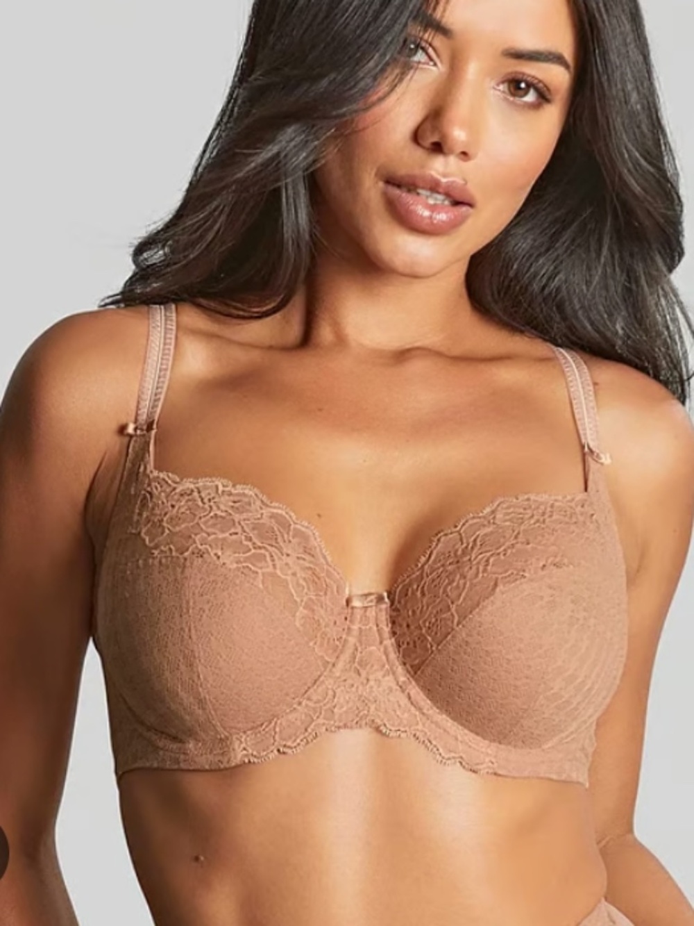 Panache Envy 7285 Full Coverage Underwire Balconette Bra Honey Beige Size 40K